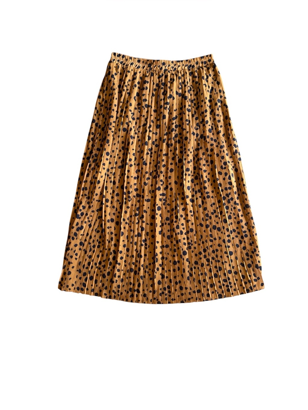 Easel Los Angeles Pleated Leopard Print Midi Skirt - Picture 3 of 9